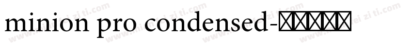 minion pro condensed字体转换